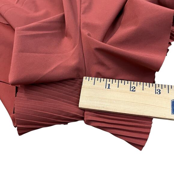 Wilson Pleated Court Shorts Small Tennis Pickleball Preppy Logo Layered Red Clay - Picture 7 of 11